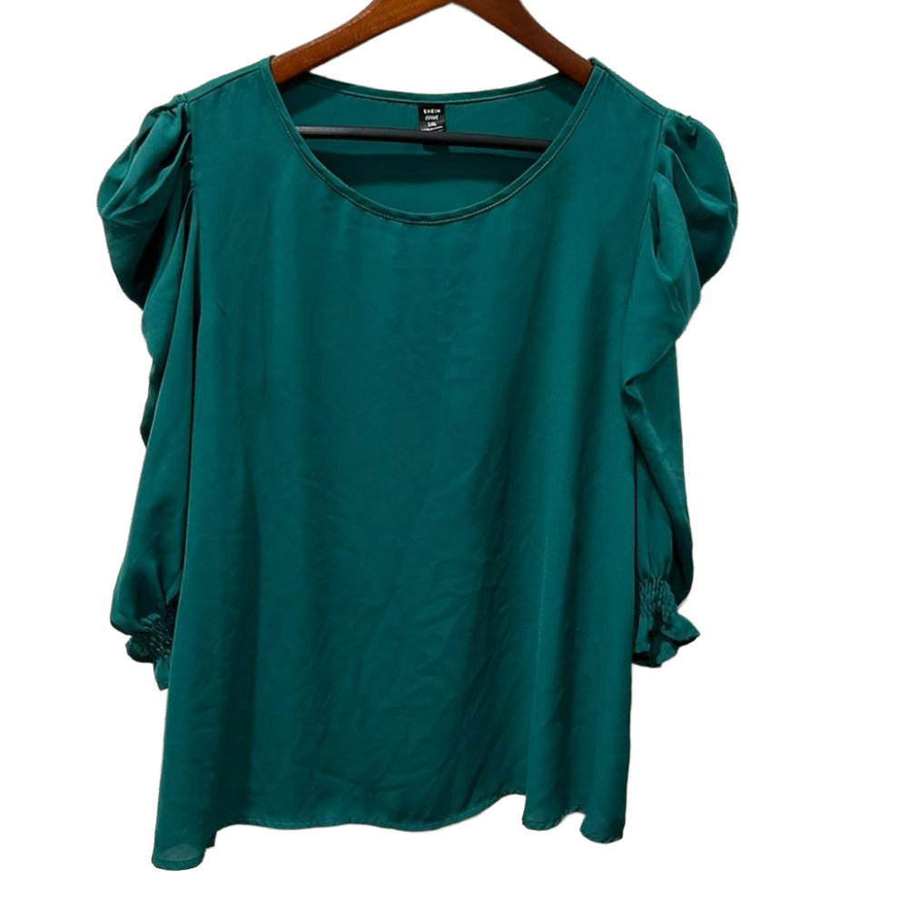 SHEIN  green blouse size 1XL GUC..